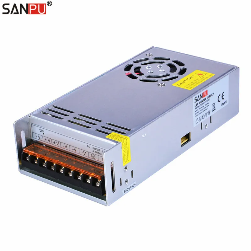 

SANPU SMPS 400w 12v LED Power Supply 30a 360w Constant Voltage Switching Driver 110v 220v ac-dc Light Transformer Single Output