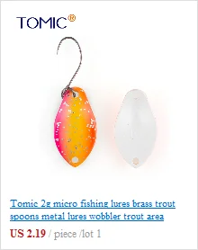 Tomic 1pc 2g 3,5g 5g lake area trout spoons casting micro metal fishing lures artificial bait ultralight