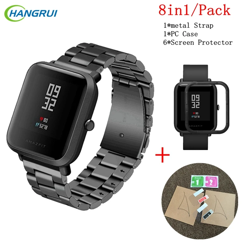 Hangrui 20 мм Браслет Для Xiaomi Huami Amazfit GTS металлический браслет для Amazift GTR 42 нержавеющая