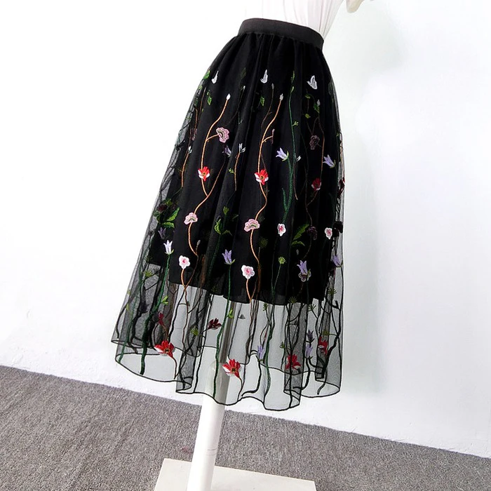 Лидер продаж Женская весенне летняя трапециевидная юбка средней длины с