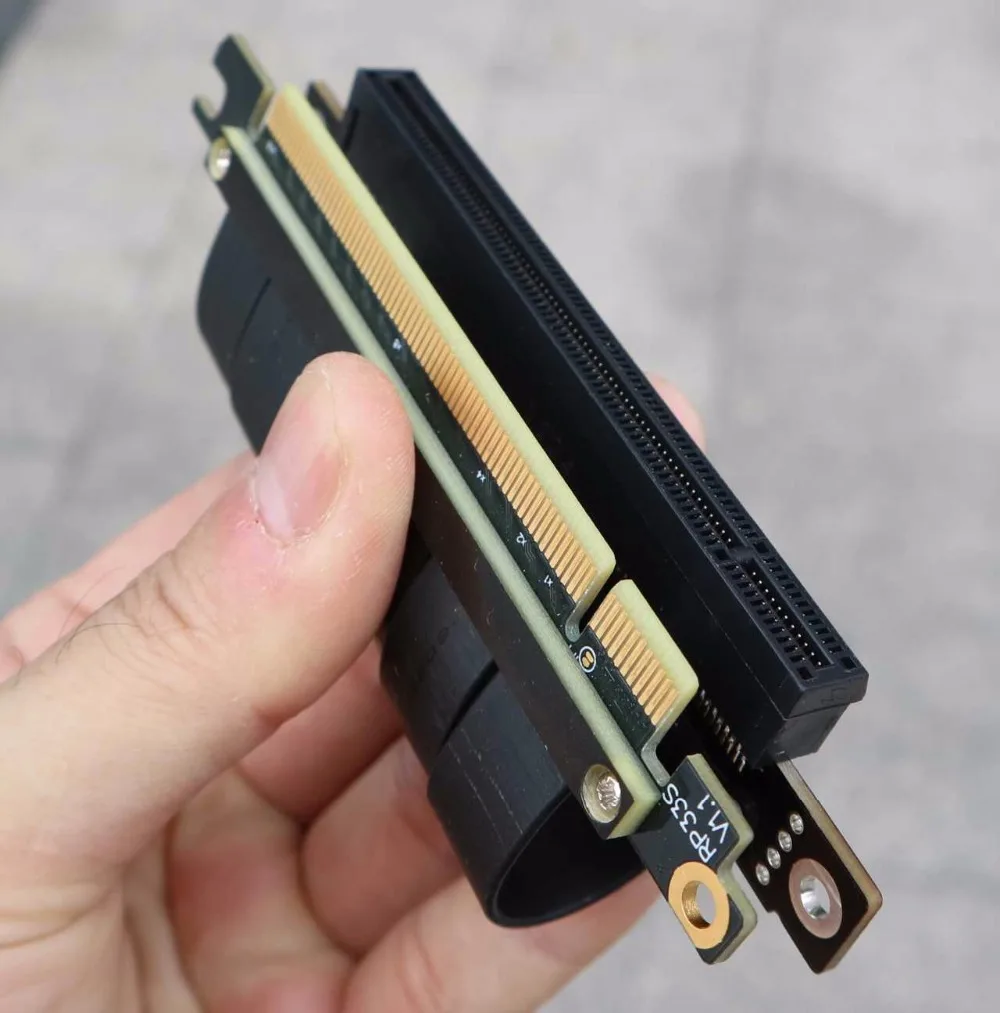 Райзер x16 PCI E 16 до карта удлинитель с углом поворота 3 0 5 см 60 80 1 м 100 pcie 16x левым