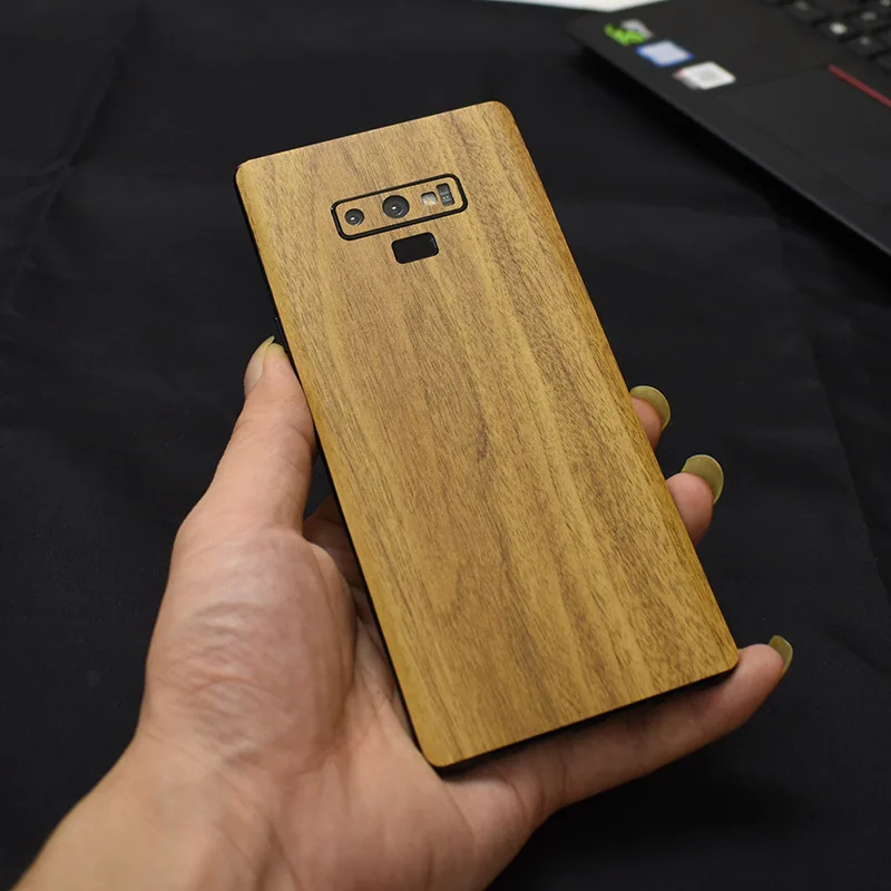 High Simulation Wood Grain Sticker Phone Back Sticker For SAMSUNG Galaxy S10 S9 Plus S8+ Note 9 8 5 S7 S6 Edge+S10e A750 A9 2018