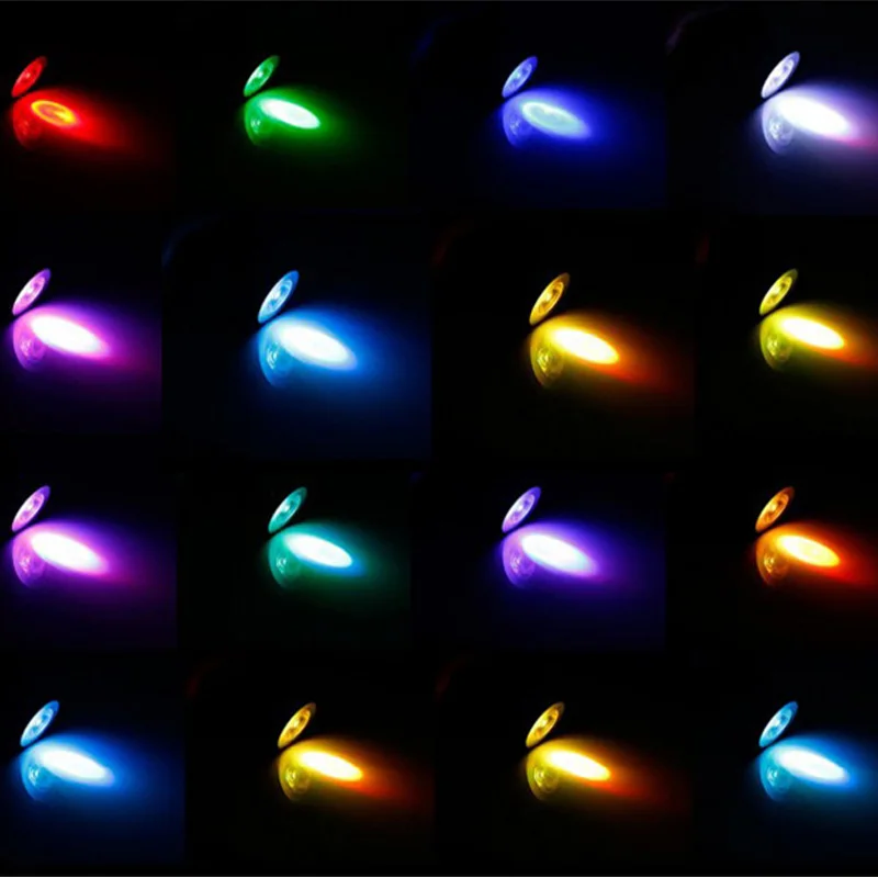 Рождественская лампа с регулируемой яркостью GU10 E14 E27 RGB Светодиодный прожектор 110