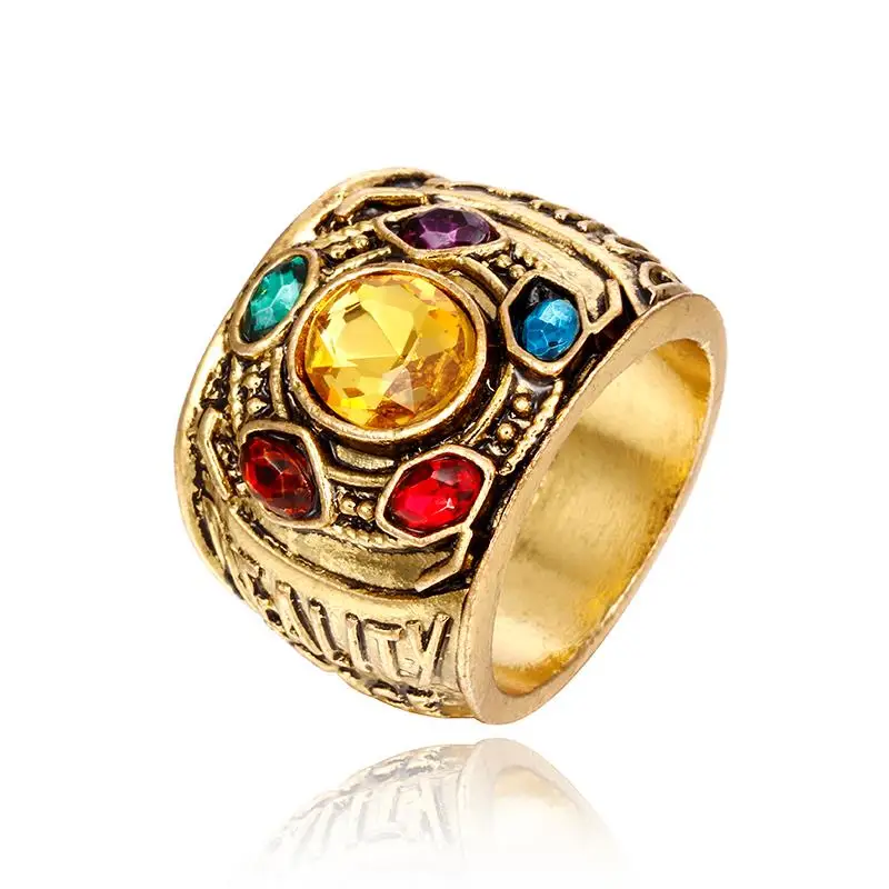 Мужское и женское кольцо с кристаллами The Soul Stone Thanos 3 | Украшения аксессуары