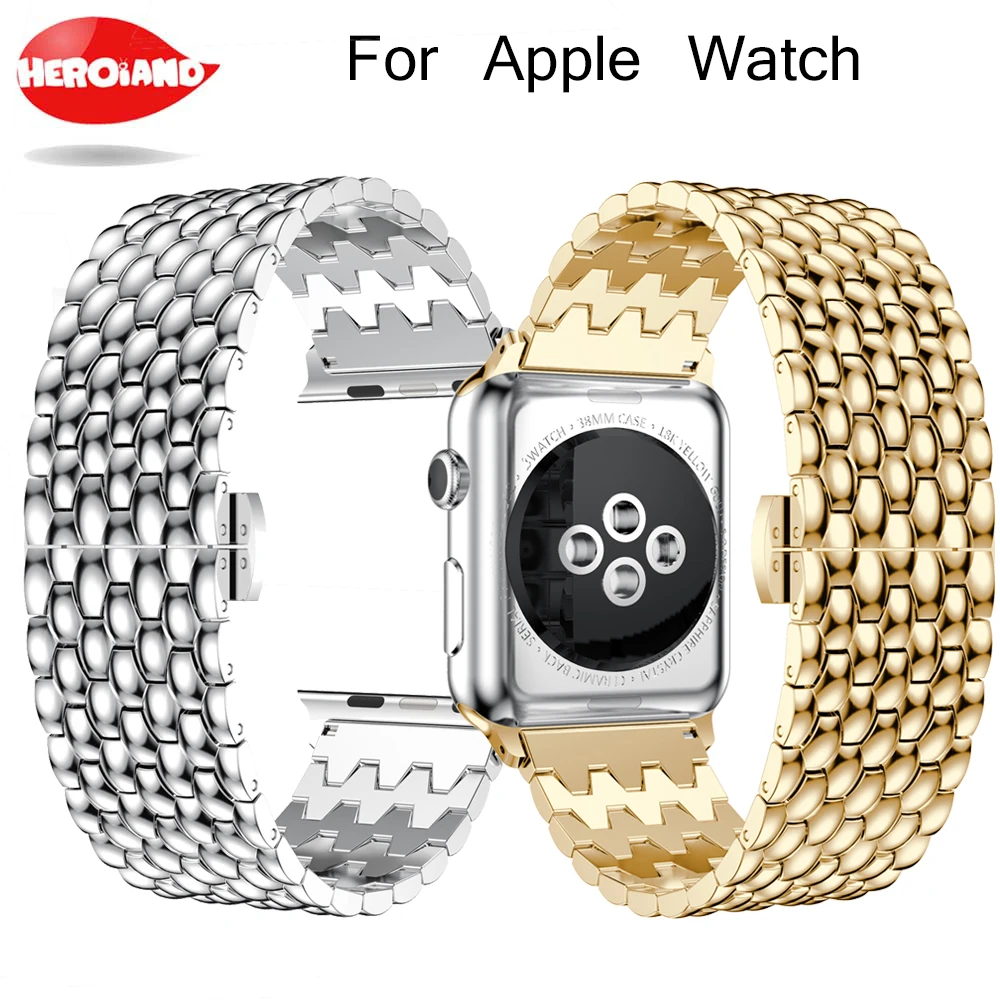 Ремешок из нержавеющей стали Dragon для apple Watch 42 мм 38 сменный звеньевой браслет