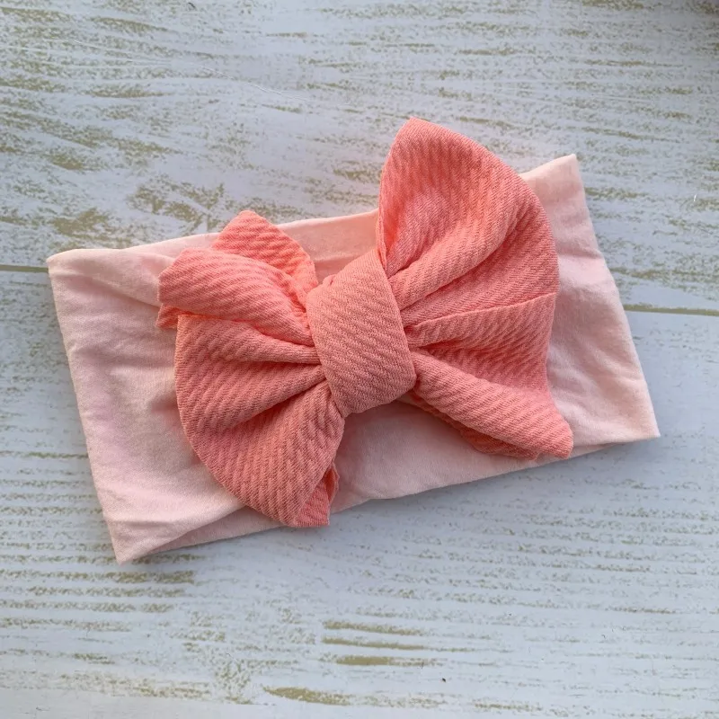 20pcs/lot Big Bow Nylon Headband Messy Stretchy Head Wrap Knot Hair Band For Babys One size Fits All | Детская одежда и обувь