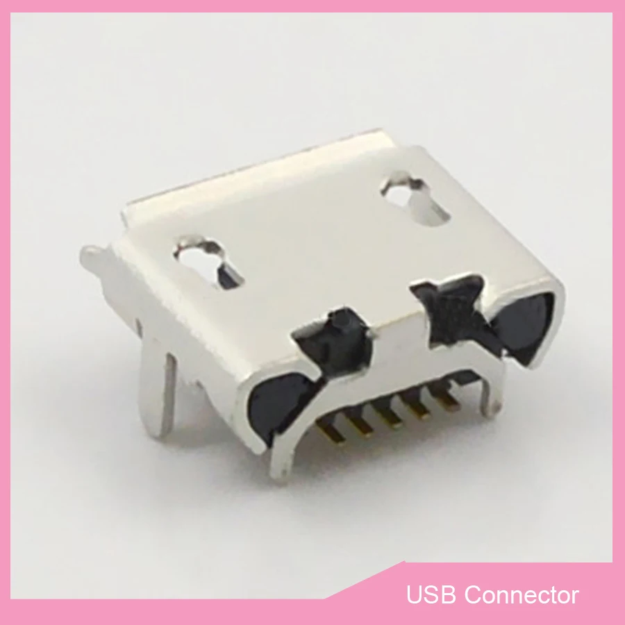 5 шт. микро USB контактный гнездовой разъем интерфейсный 4 фиксированных контакта