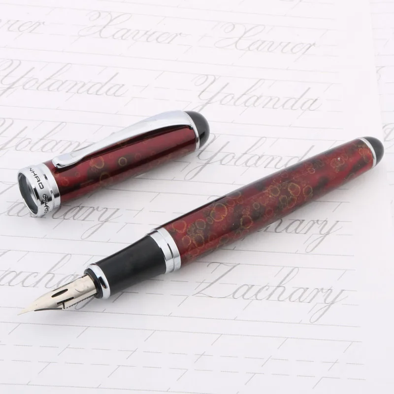 Ice flowers JINHAO 750 G перо изменение круглый корпус процветания тела английский медной каллиграфия перьевая ручка - Цвет: Ice flowers