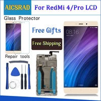 aicsrad 5 0lcd for xiaomi redmi 4 pro display touch screen with frame for xiaomi redmi 4 prime lcd display replacement