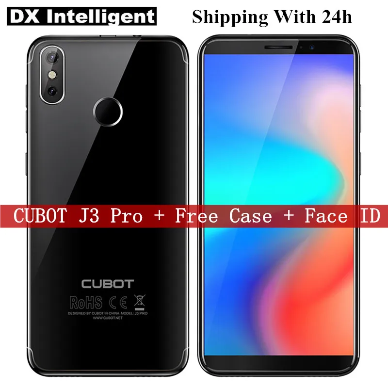 Бесплатная Дело CUBOT J3 PRO 4G LTE телефона 5 &quotHD + 18:9 полный дисплей MT6739 4 ядра 13MP двойной