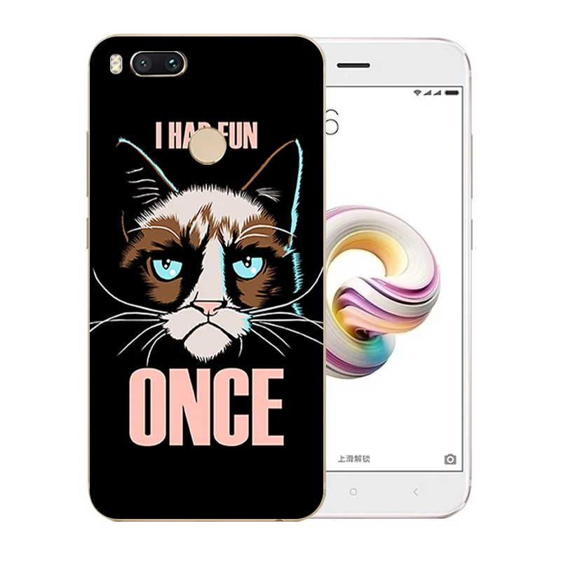 Для Xiaomi Mi A1 ультра тонкий силиконовый чехол для 5x Grimace с узором роскошный ТПУ