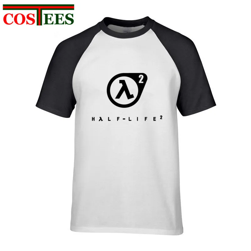 2018 Повседневная модная футболка homme Half Life с логотипом мужская из хлопка принтом