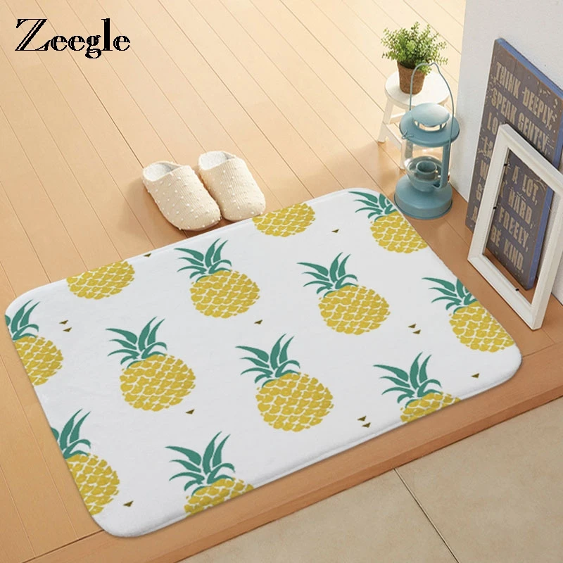 Zeegle ананас Ванная комната ванна коврик коврики с принтом And Carpets шелковистый для
