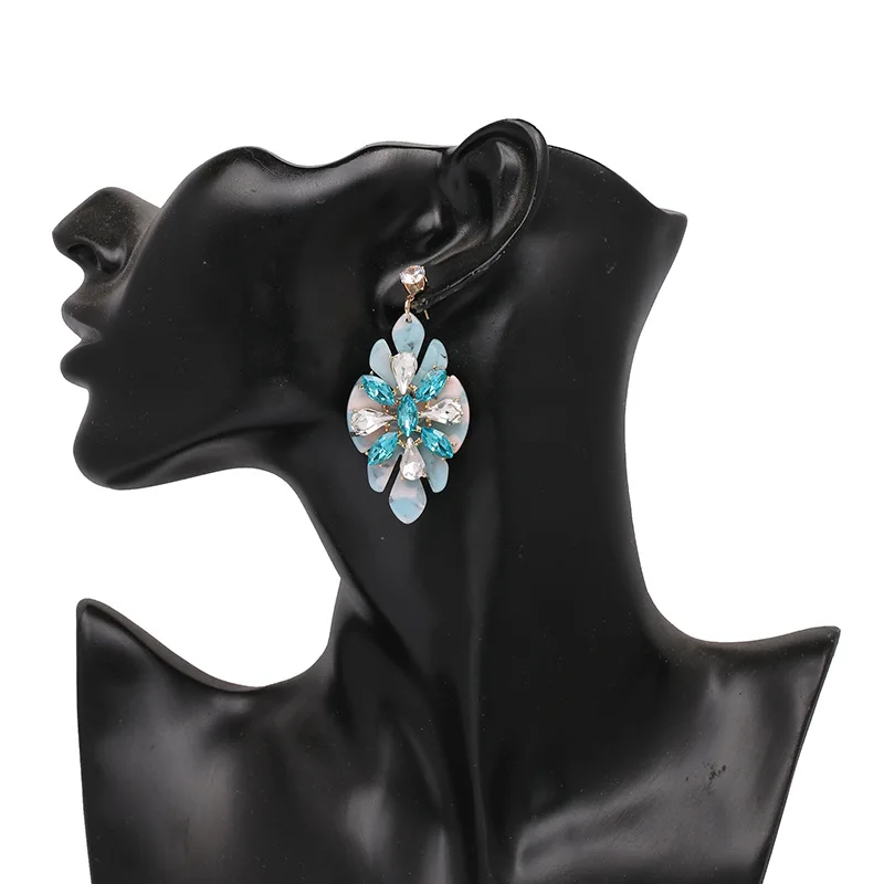 GEREIT 2018 Vintage Acrylic Resin Drop Earrings For Women New Bohemian Statement Dangle Crystal Big Boho Jewelry Oorbel | Украшения и