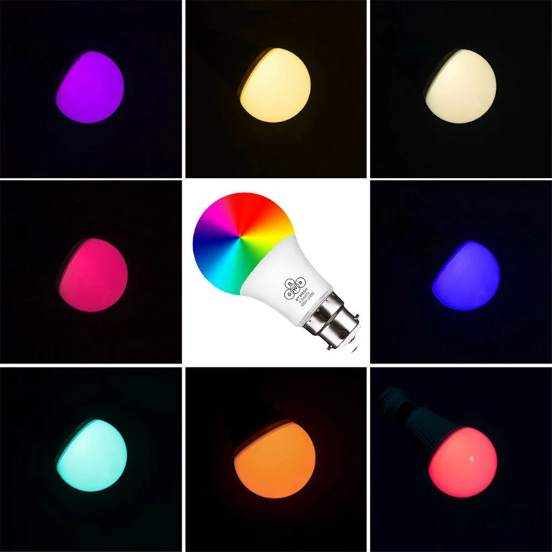B22 RGB светодиодный 1 умный дистанционный светильник 4,5 Вт 6,5 Вт умная лампа wifi штепсельная розетка стандарта Великобритании для Echo Alexa Google Home