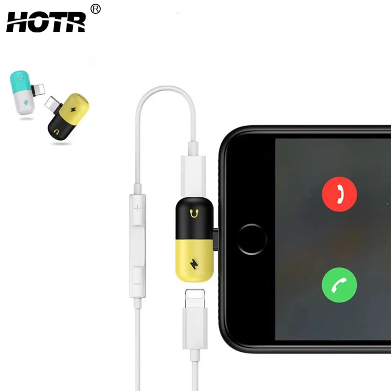 10 шт. мини Силиконовый адаптер для таблеток Iphone 7/7 plus/8/8 plus/X зарядка прослушивания