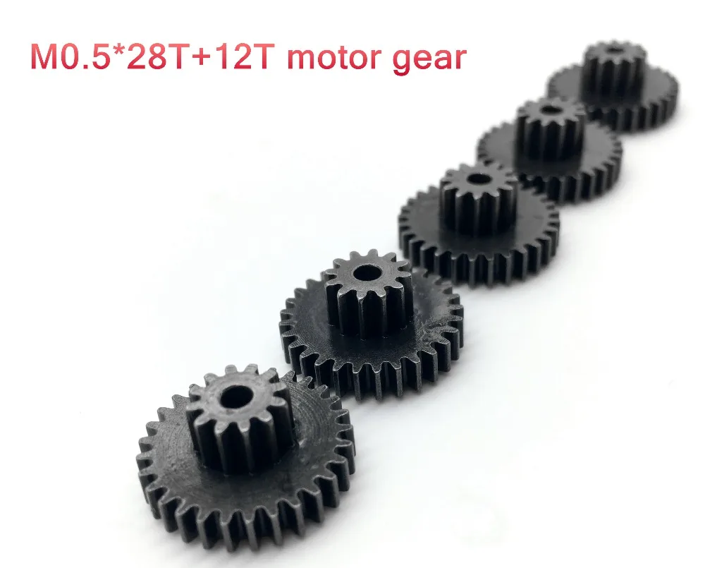 2 шт. M0.5 * 28T + 12T 0 5 M редукторный металлический зубчатый двигатель для мм|motor gear|gear