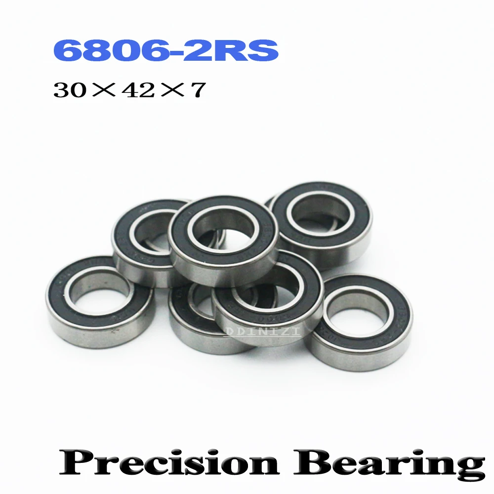 6806 2RS подшипник ABEC 1 30x42x7 мм тонкий раздел шарикоподшипники 6806RS 61806 RS (10