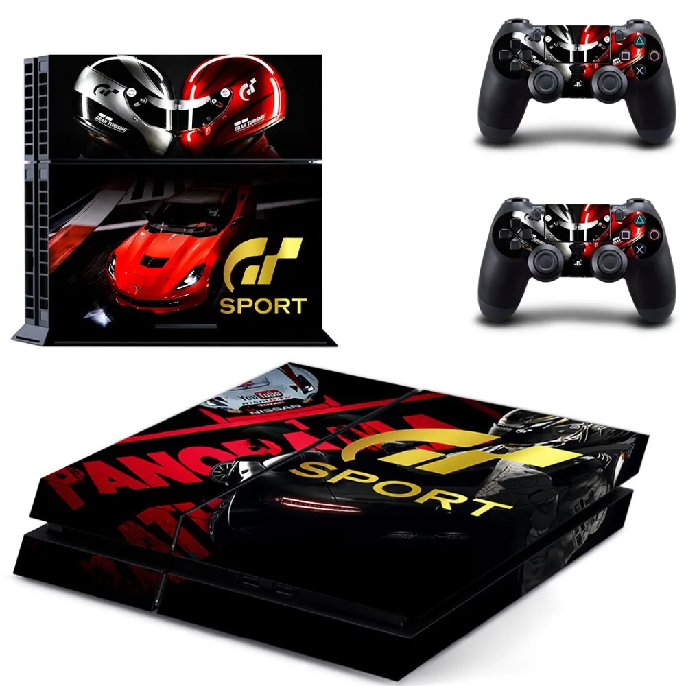 Виниловая наклейка Gran Turismo Sport GT PS4 для консоли Sony Playstation 4 и 2 контроллера
