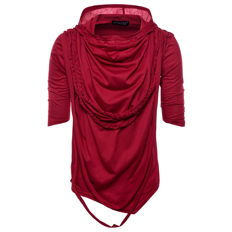 

Fashion 2019 European and American Recreational Short-sleeved Men's T-shirts with Stacked Collar and Short-sleeved T-shirts