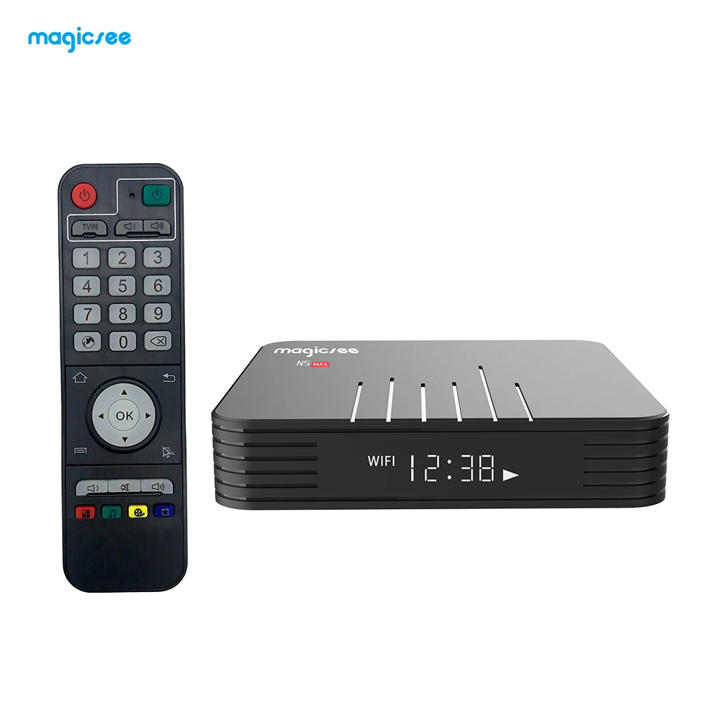 5pcs Magicsee N5 Max Amlogic S905X3 Android 9.0 TV BOX 4G 32G/64G Rom 2.4+5G Dual Wifi Bluetooth 4.1 Smart Box 4K Set Top | Электроника