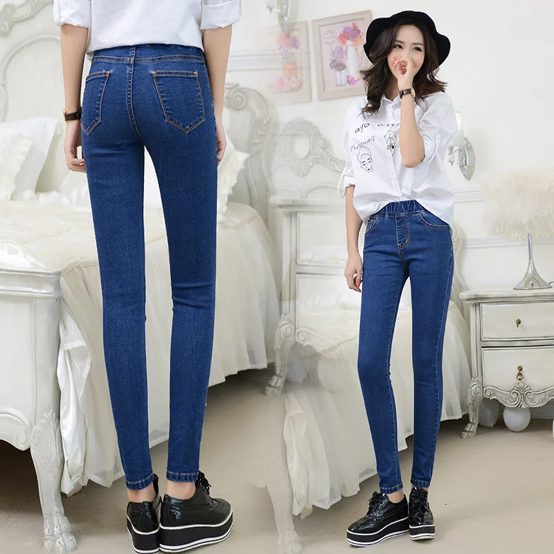Обтягивающие женские джинсы весна лето 2019 уличные стильные Стрейчевые узкие