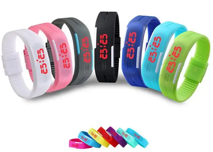 Men&ampLadies&ampChild Clock Womens Rubber Sports Wristwatch LED Digital Watch | Наручные часы