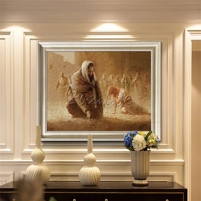 Картина маслом на холсте с изображением Иисуса Христа 95|art pictures|picture for living roomcanvas