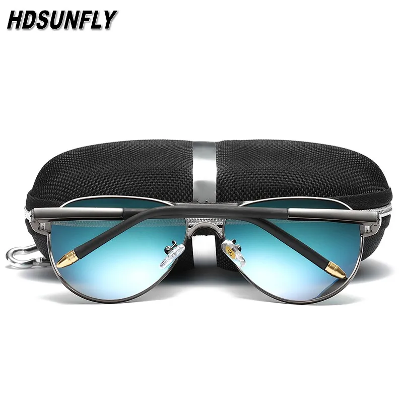 HDSUNFLY Винтаж поляризационные мужские классические солнцезащитные очки бренд
