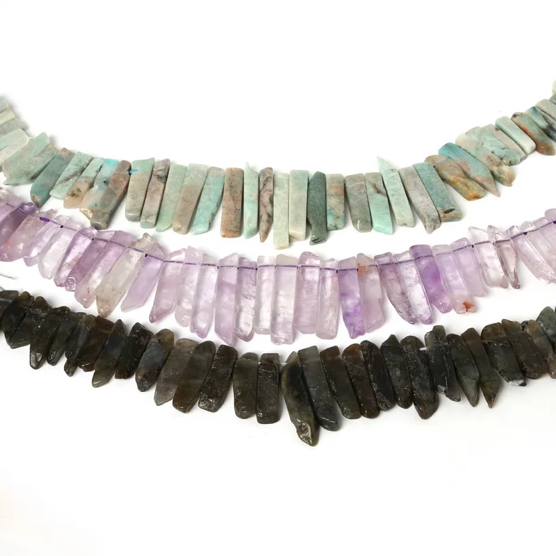 

Hot Selling 18-50mm 38cm/Strand Labradorite Natural Stone Nugget Beads for Necklace Jewelry Making