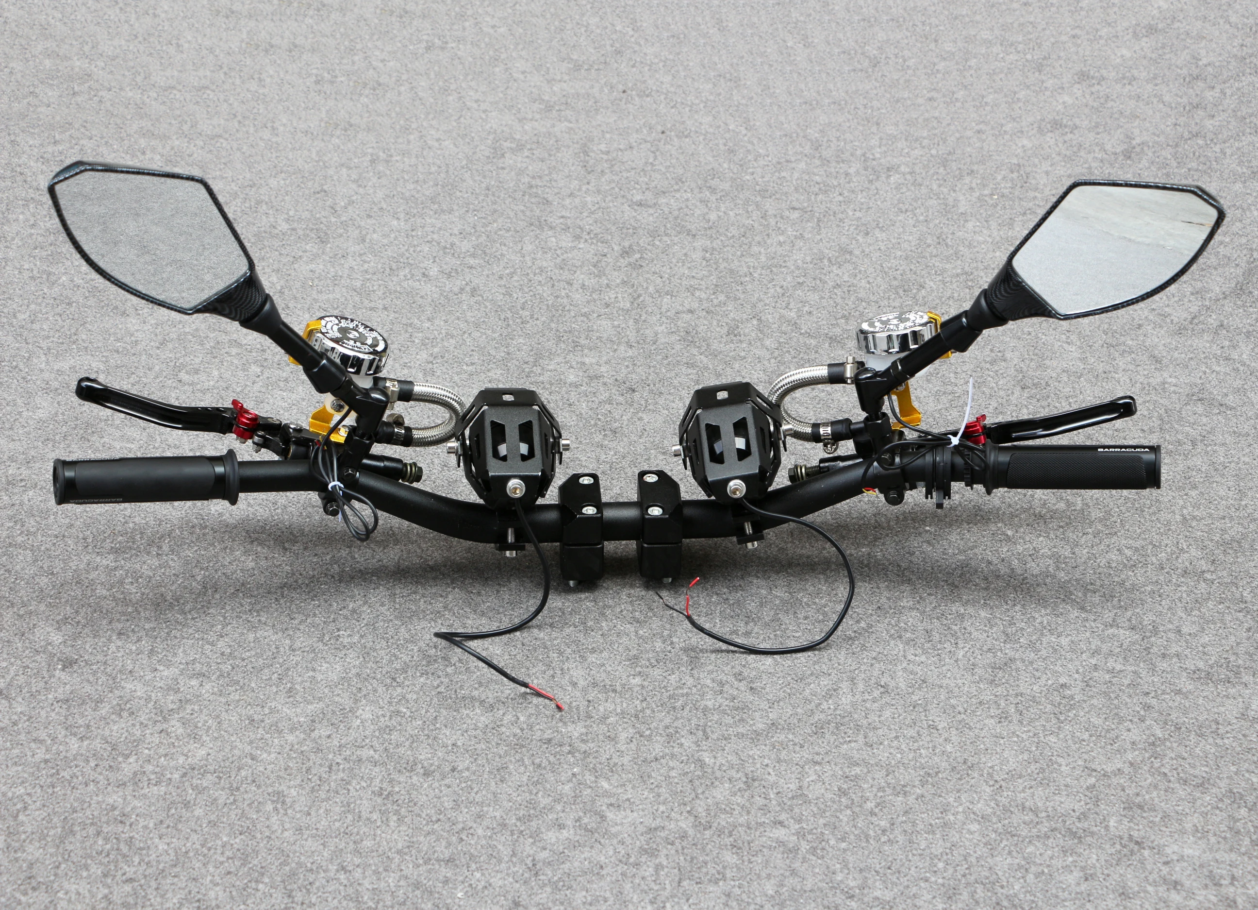 

7/8'' Clutch Brake Levers Handle Bar Grip Mirrors Headlight Set Fit For Kawasaki