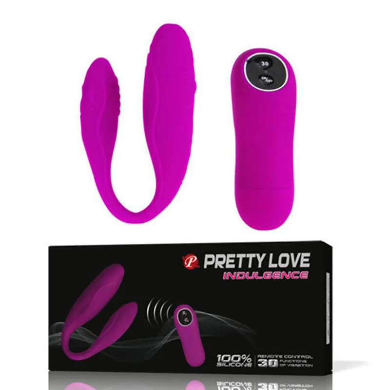 Силиконовый вибратор с пультом ДУ 30 скоростей|sex toys|adult sex toyspretty love recharge |
