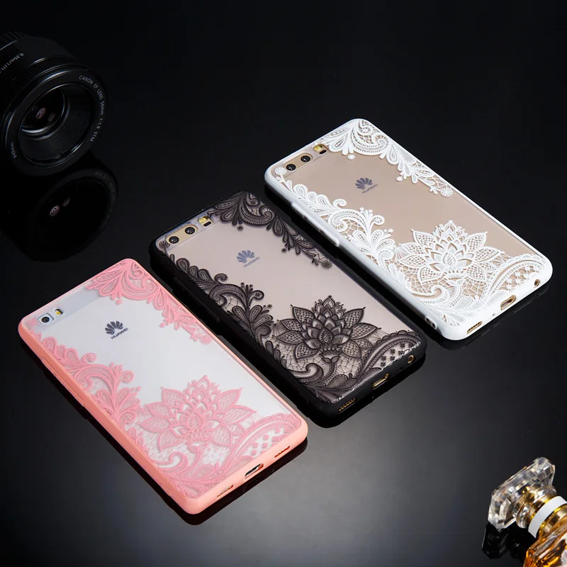 3D Рельефный цветок PC + TPU 2 в 1 чехол для телефона силиконовый жесткий Fundas Huawei P8Lite 2017