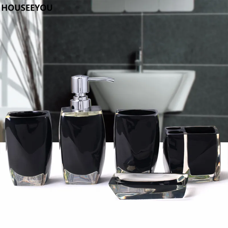 5 шт./компл. аксессуары для ванной комнаты Европейский полимерный набор дозаторов