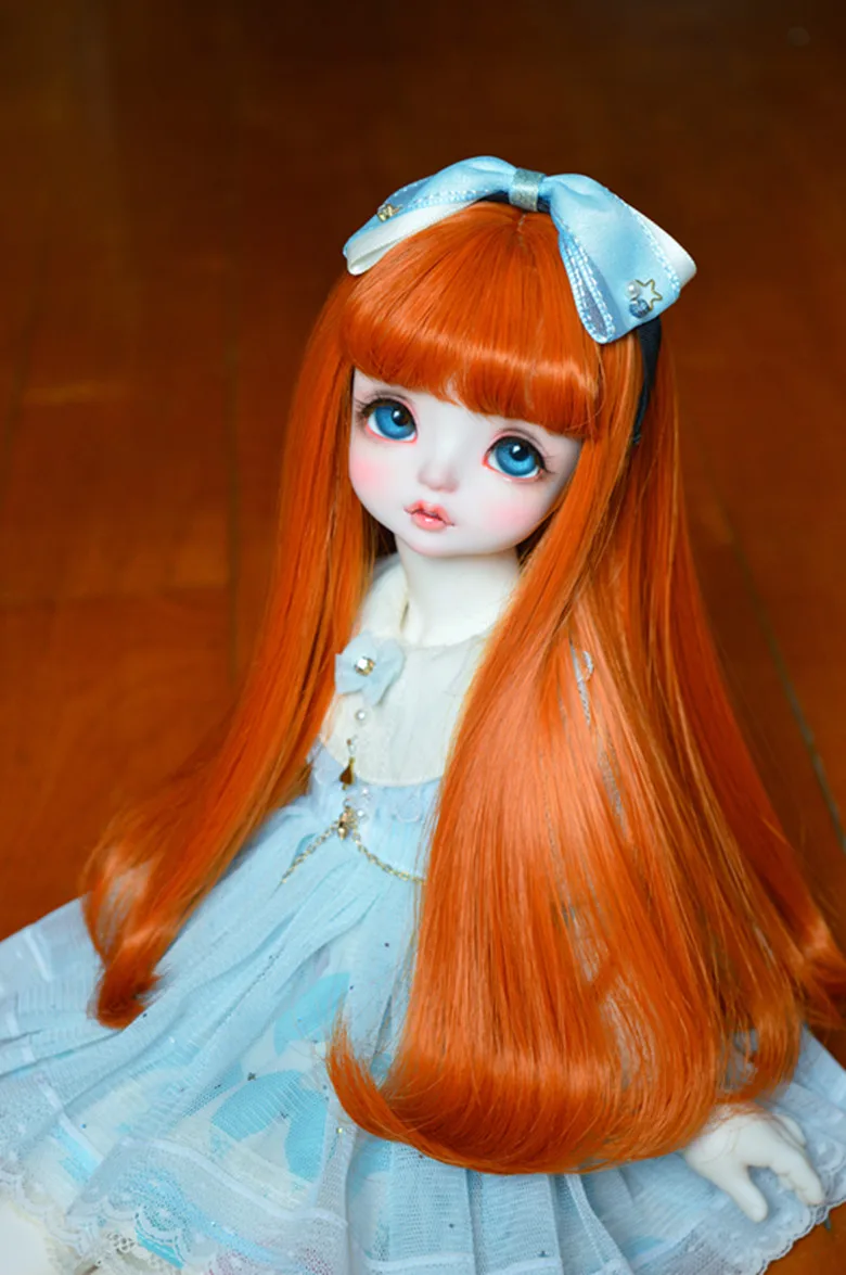 BJD кукла парик Подходит для 1/3 1/4 1/6 1/8 MSD DD ярких цветов с воздушной челкой внутри на