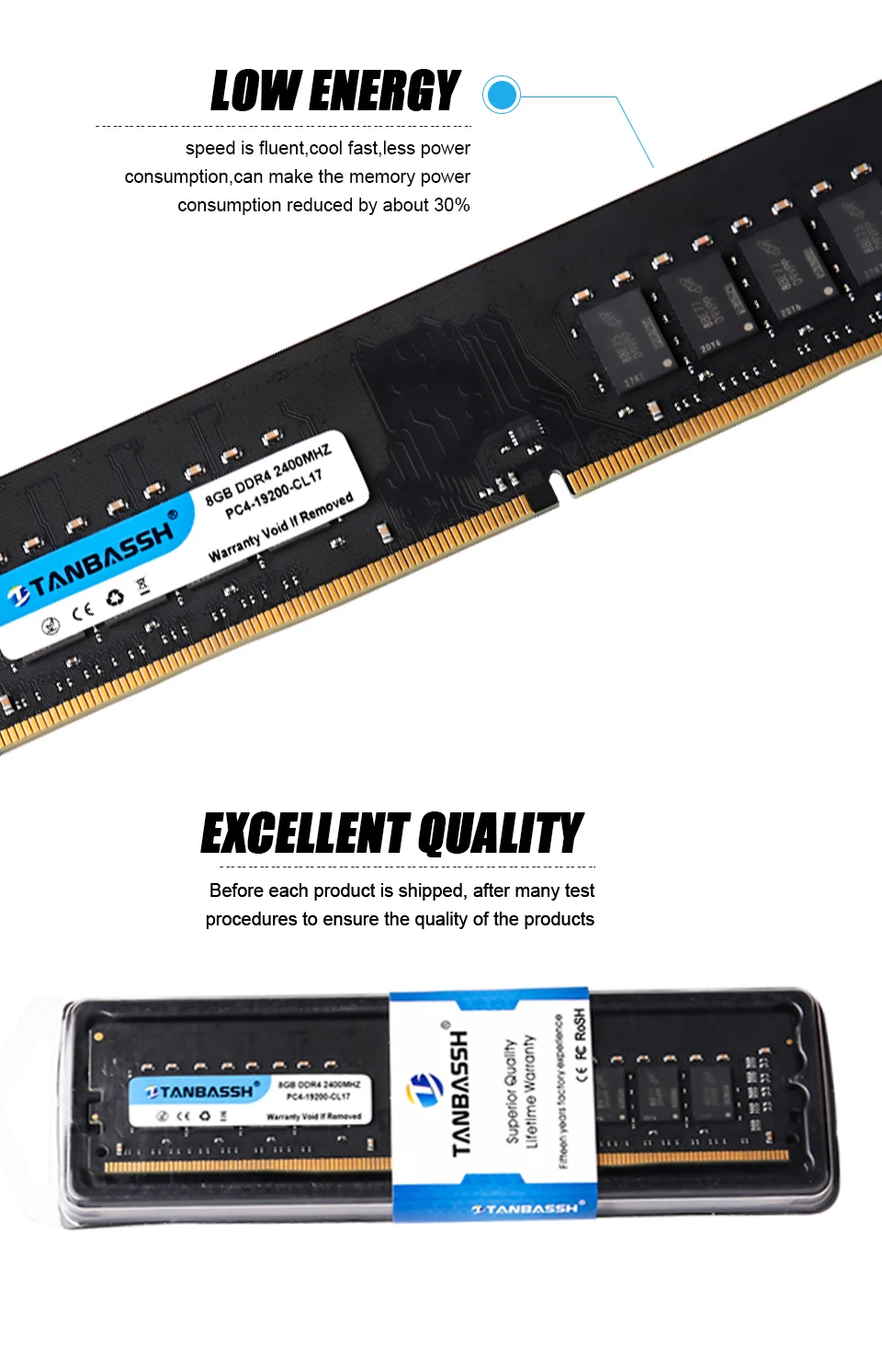 DDR4, 4 ГБ, 8 ГБ ОЗУ, 2400 МГц, 2666 МГц, 16 ГБ, 2666 МГц, оперативная память для ПК DIMM, поддержка настольного компьютера, материнская плата ddr4 TANBASSH