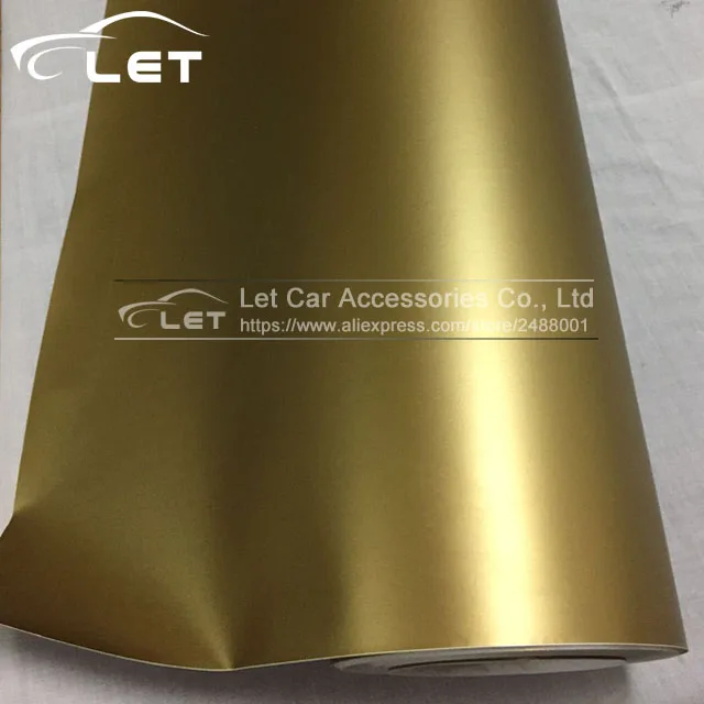 Высококачественный Стайлинг автомобиля матовая Золотая наклейка на корпус