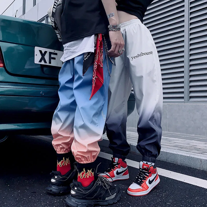 2019 летние брендовые дизайнерские градиентные повседневные брюки шаровары