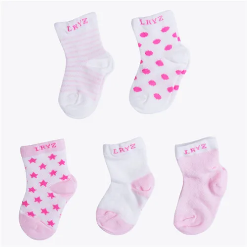 S For or 0 to 1 Year Новая партия из 5 пар для маленьких мальчиков и девочек штаны с рисунком из звезд, носки для новорожденных Дети зимние теплые мягкие носки - Цвет: S For or 0 to 1 Year