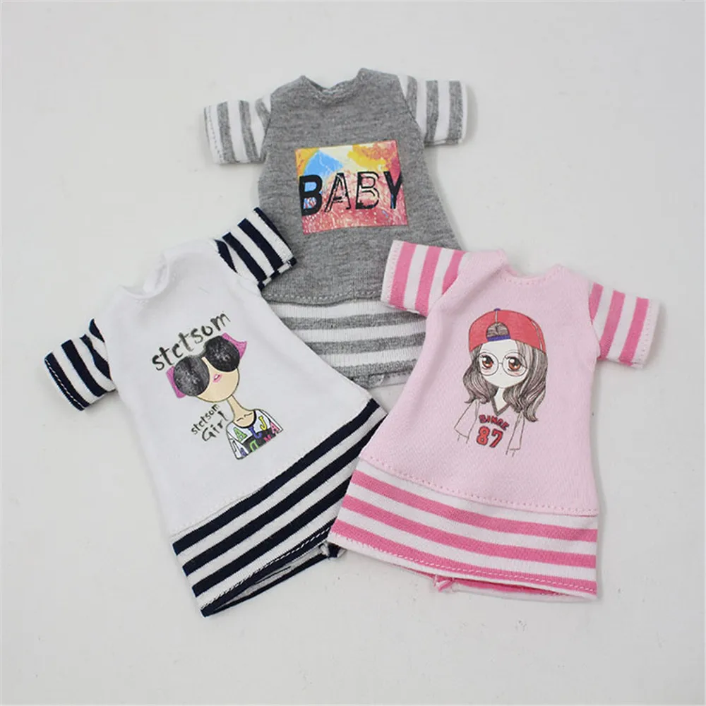 Одежда для куклы blyth милые футболки обычный стиль подходит 1/6 обычная кукла