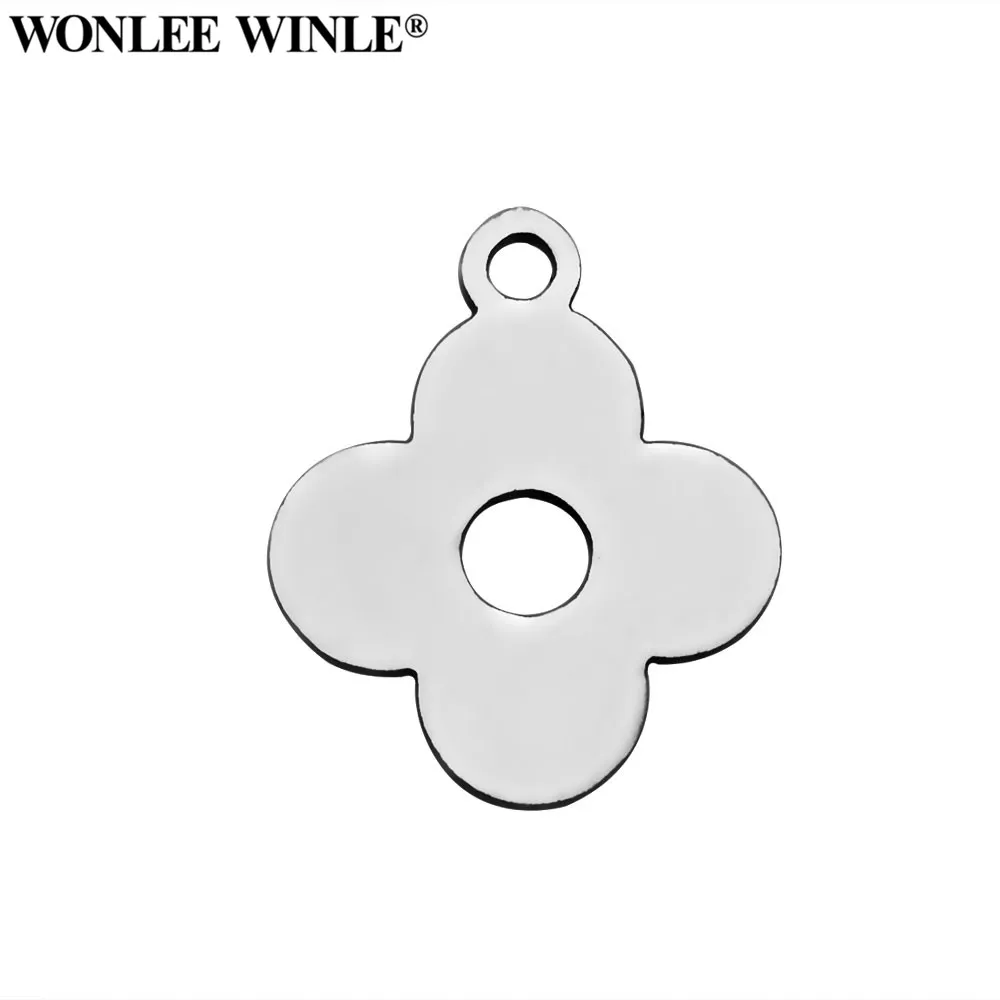 Wonlee Winle DIY 316 Нержавеющая сталь лазерной насечкой повезло четыре листа клевера