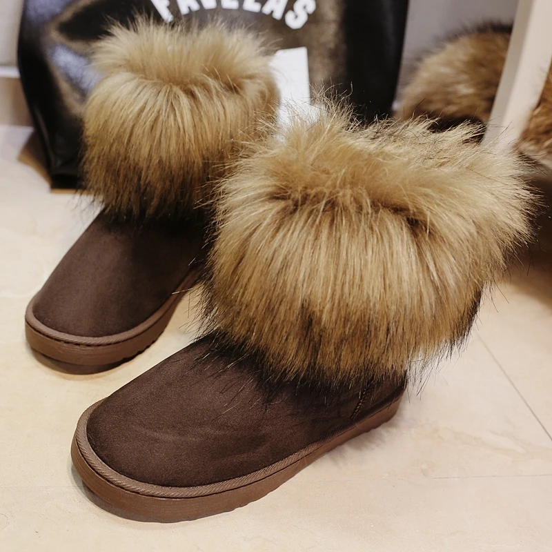 Snow Boots work shoes 2016 Plush New Fashion Lace Up Brand Designer Luxury Ladies Felt Casual Flats Platform Women Autumn Large | Обувь