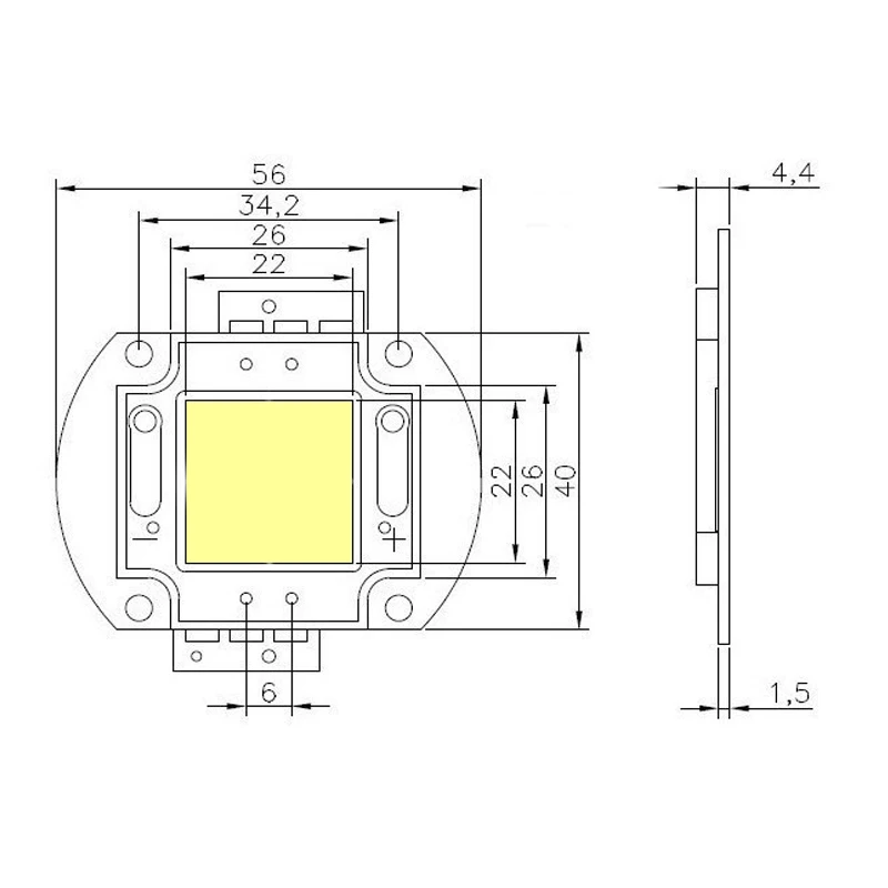 2 шт. 50 Вт Ультрафиолетовый COB светодиодный 1700mA DC32-34V 365nm 380nm 395nm 400nm 410nm 430nm