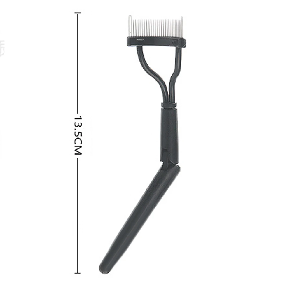 

Folding Stainless Steel Eyelash Brush Comb Curler Mascara Guide Applicators makeup brush