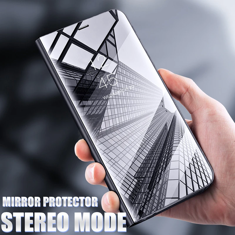 Smart Mirror View Case For Samsung Galaxy J3 J4 J6 J7 J8 J2 Pro 2018 Flip Cover J5 Prime C7 C9 | Мобильные телефоны и