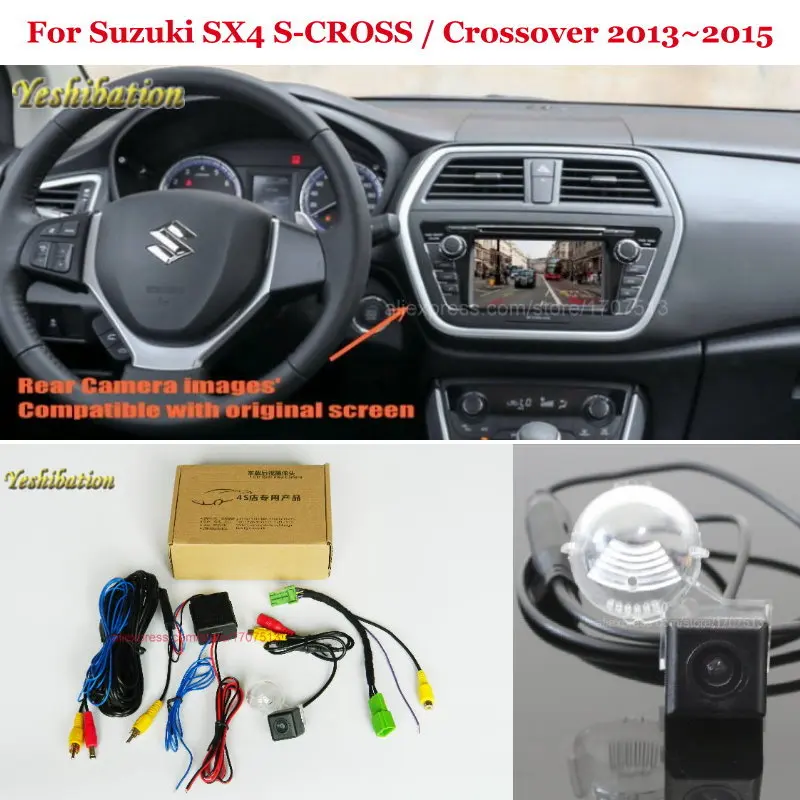 Камера заднего вида для Suzuki SX4 кроссовер 2013 ~ 2015 комплект с камерой RCA и