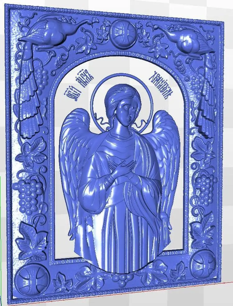 

3d model relief for cnc in STL file format Icona_Angel