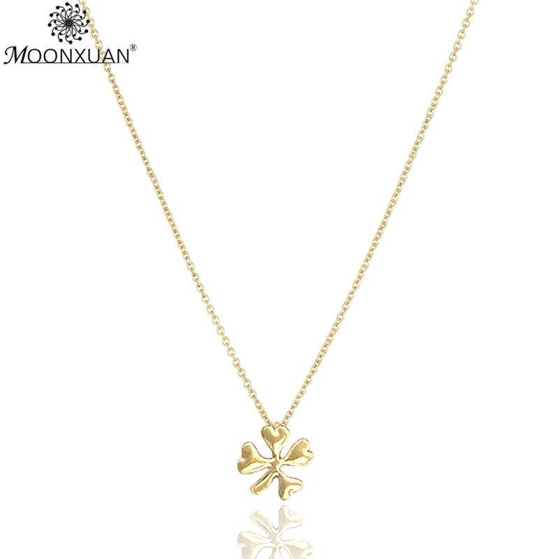 Удача Four Leaf Clover Колье женское ожерелье Jewelry Kolye Шарм себе Цепочки и ожерелья s