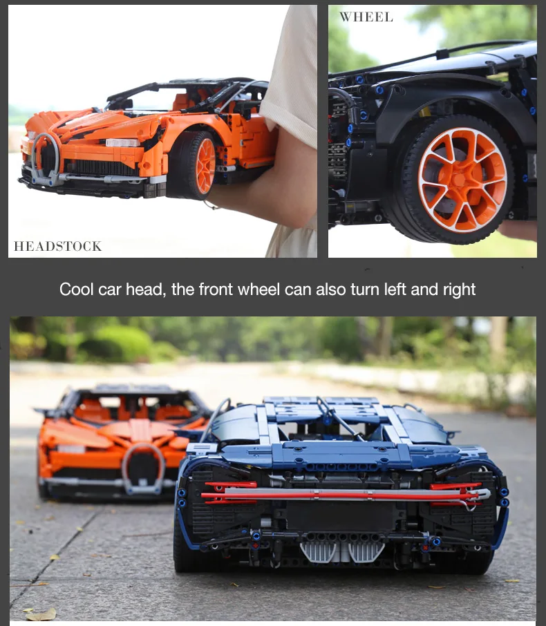 20086 Bugatti чугун гоночный автомобиль наборы совместимы с 42083 строительные блоки технические модельный кирпич автомобиля игрушки для мальчика
