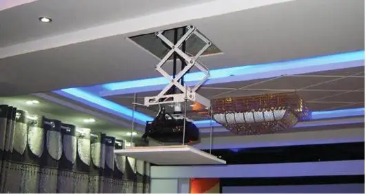 1 шт. 70 см кронштейн проектора моторизованный Электрический подъемник ножницы проектор потолочное крепление проектор лифт с пультом дистанционного управления